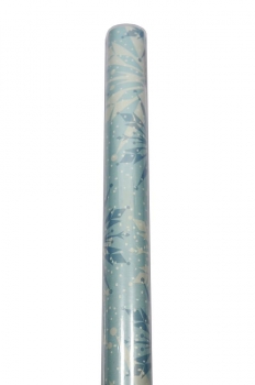 Geschenkpapier Weihnachtsmotive Schneeflocke 70cmx2m, weiss, hellblau